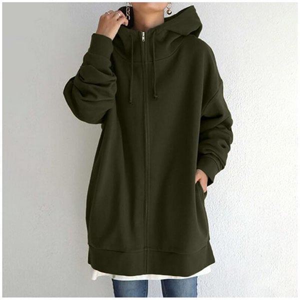 Street-Wave Alexia Hooded Zip Hoodie For Women Warm Cozy Winter Outerwear Stylish Durable Comfort