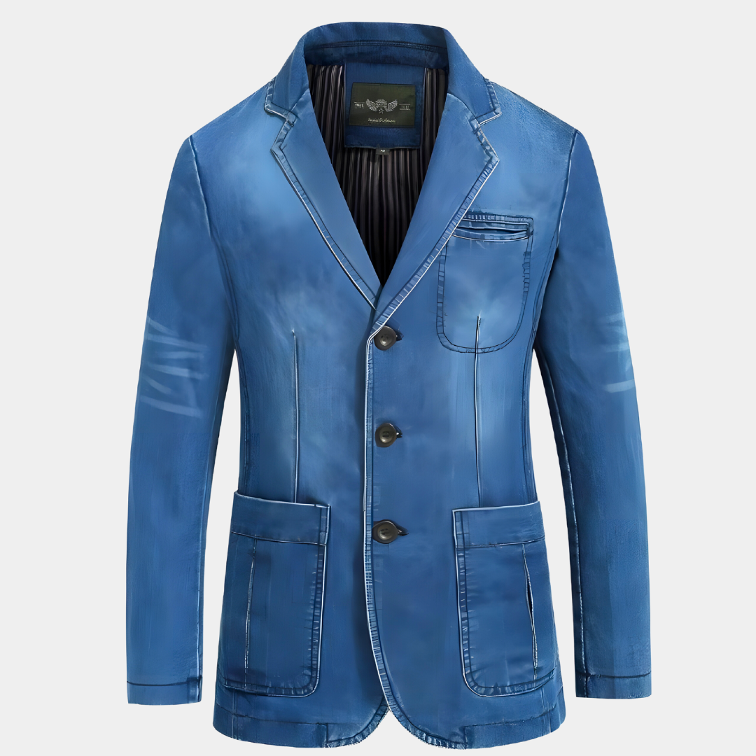 Street-Wave Denim Blazer For Men Tailored Fit Classic Yet Modern Jacket For Any Occasion