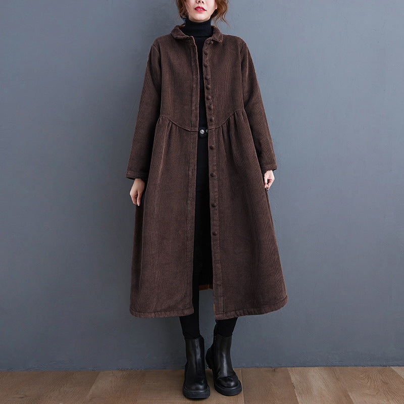 Streetwave Corduroy Coat For Women Warm Relaxed Fit Jacket With Flattering Silhouette