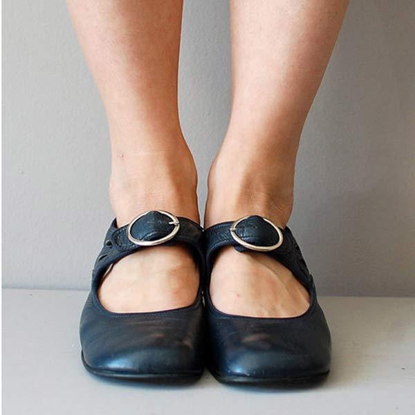 Street-wave Orthopedic Vintage Shoes for Women With Round Toe Comfort and Classic Style