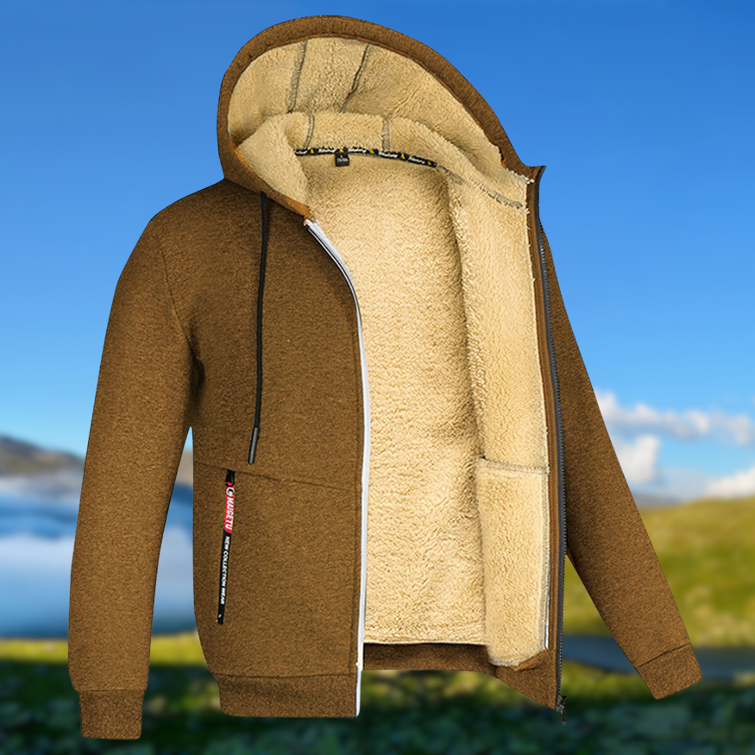 Street-wave Mens Hoodie With Modern Design Insulated Fleece Lining For Cold Weather