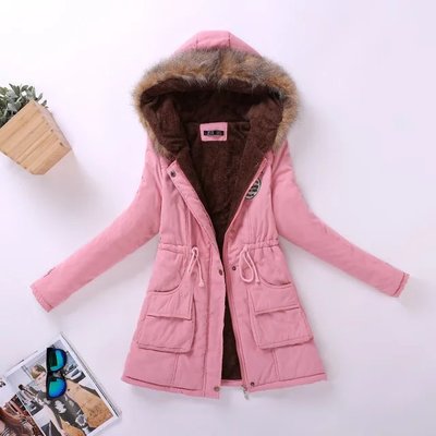 Street-wave Fleece Lined Cotton Jacket for Women Cozy Warmth and Style for Autumn Winter
