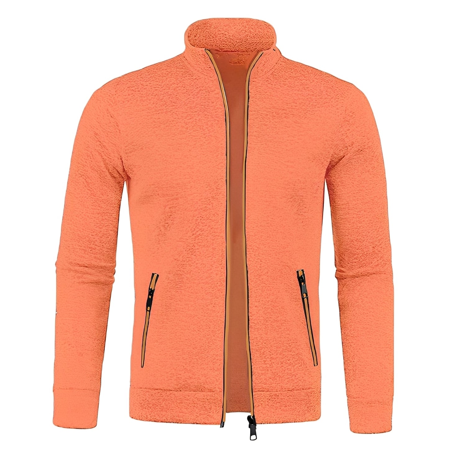 Street-wave Mens Zip Pocket Jacket Modern Knit Style With Secure Zippered Pockets