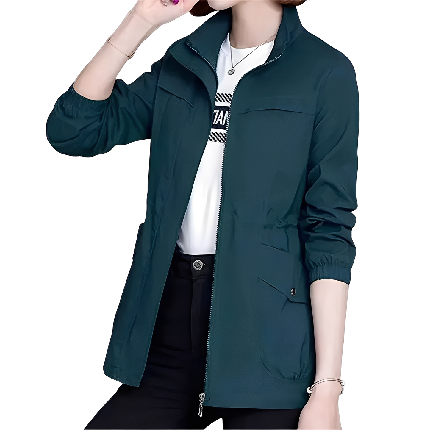 Street-wave Women's Adjustable Waist Jacket for a Tailored Fit, Durable Comfort, Modern Style