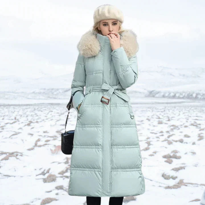 Street-wave Luxury Winter Coat For Women With Faux Fur Collar And Belted Warmth And Style