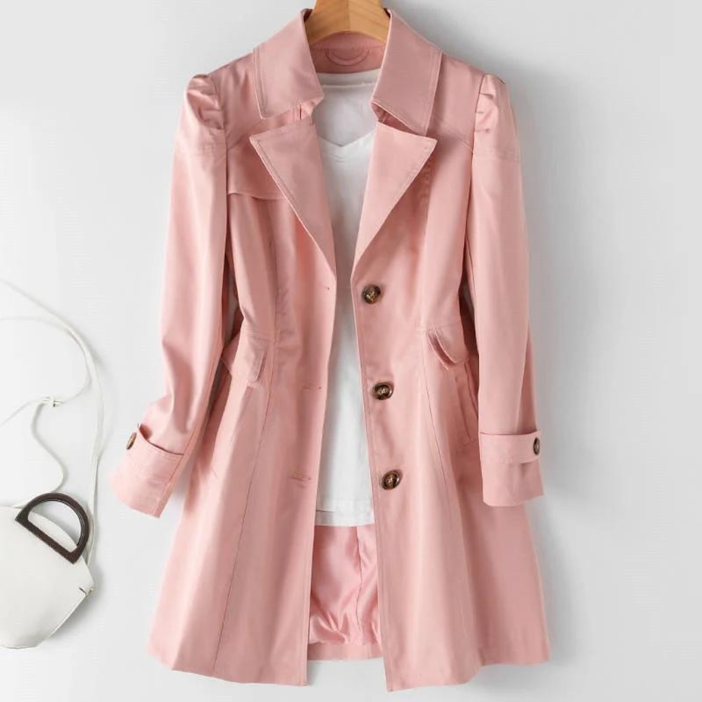 Streetwave Long Trench Coat For Women Elegant Timeless Design With Adjustable Waist Belt