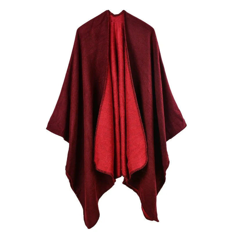 Street-wave Poncho Warmth With Flowing Silhouette For Modern Women All Season Comfort And Style