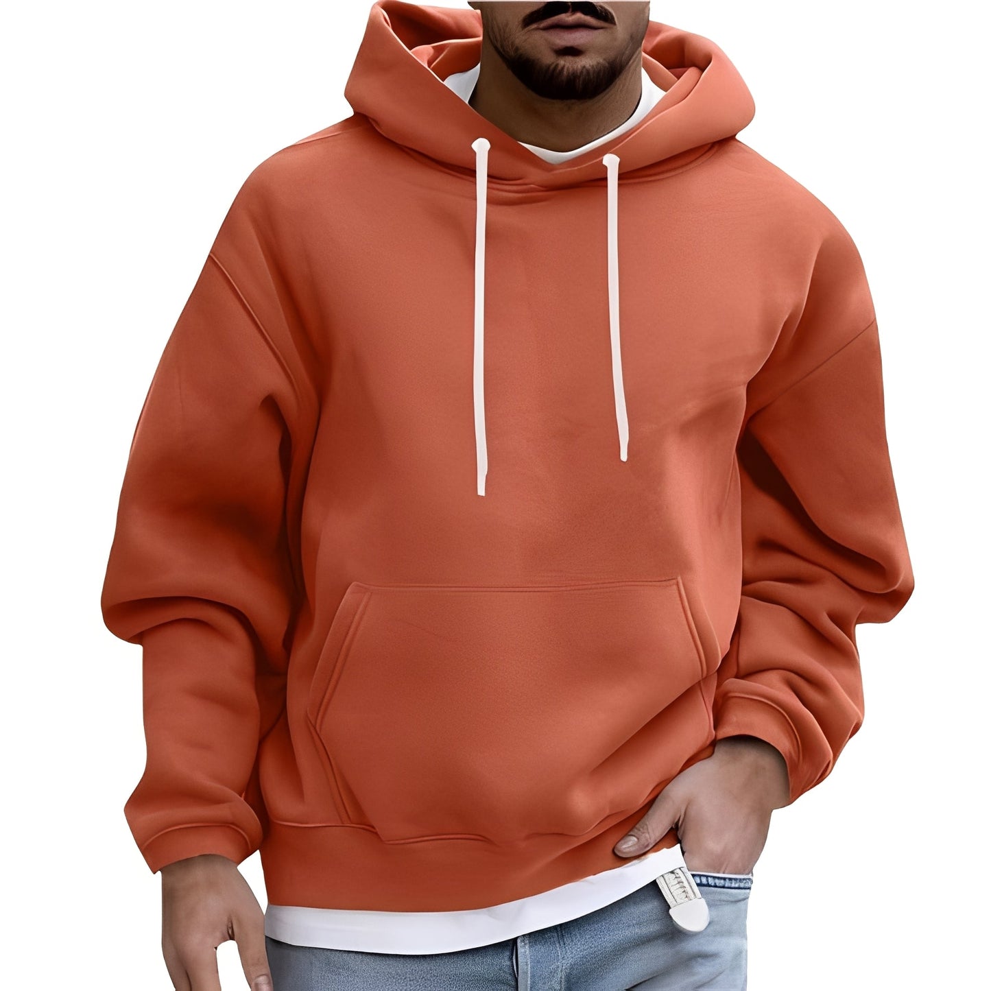 Street-wave Mens Hoodie With Kangaroo Pocket For Everyday Comfort And Modern Style