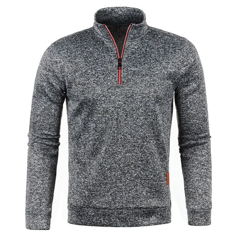 Streetwave Warm Quarter Zip Knit Pullover For Men Cozy Winter Essential With Stand Collar