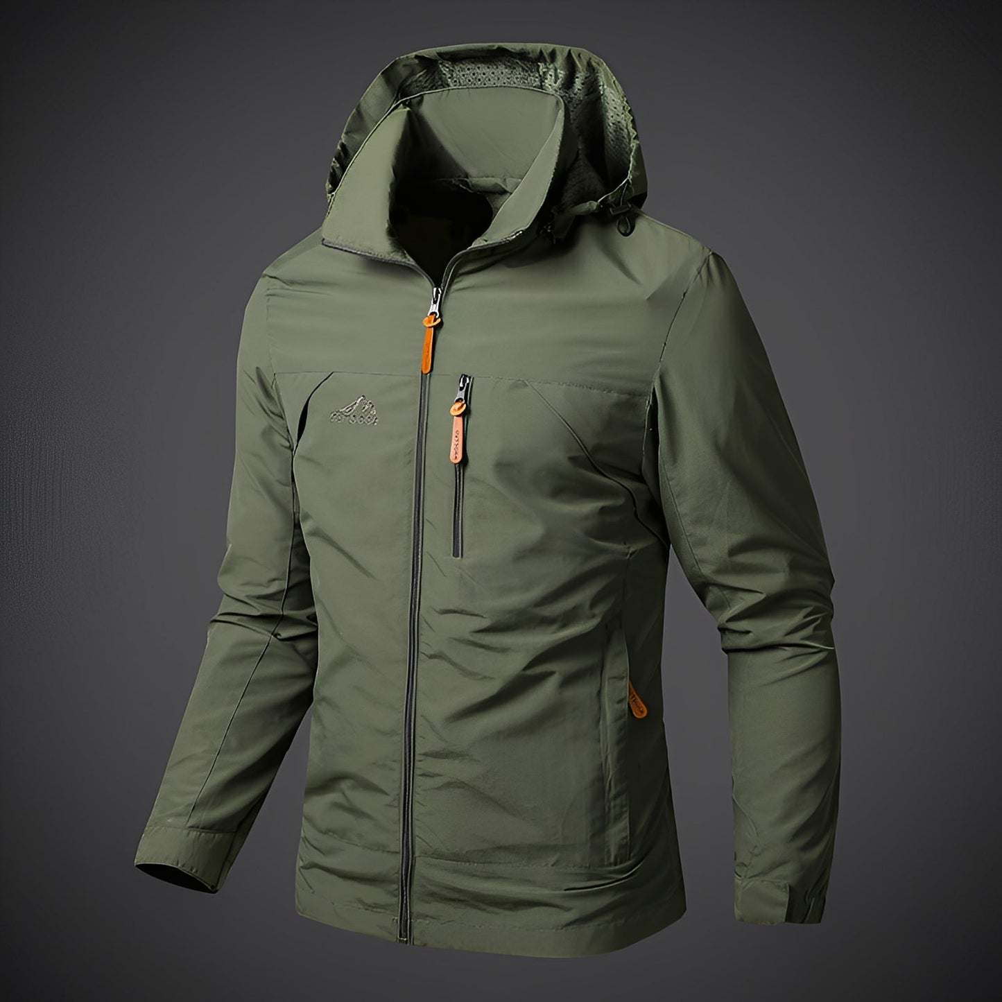Street-wave Waterproof Hooded Jacket For Men Breathable Windproof Rainwear Lightweight Comfort