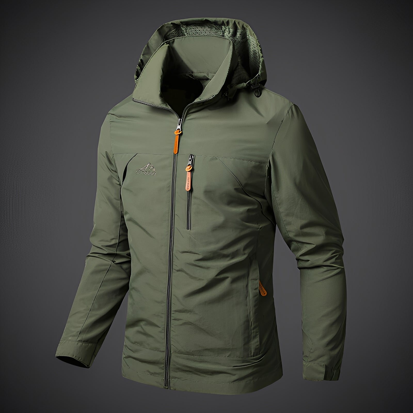 Street-wave Waterproof Hooded Jacket For Men Breathable Windproof Rainwear Lightweight Comfort