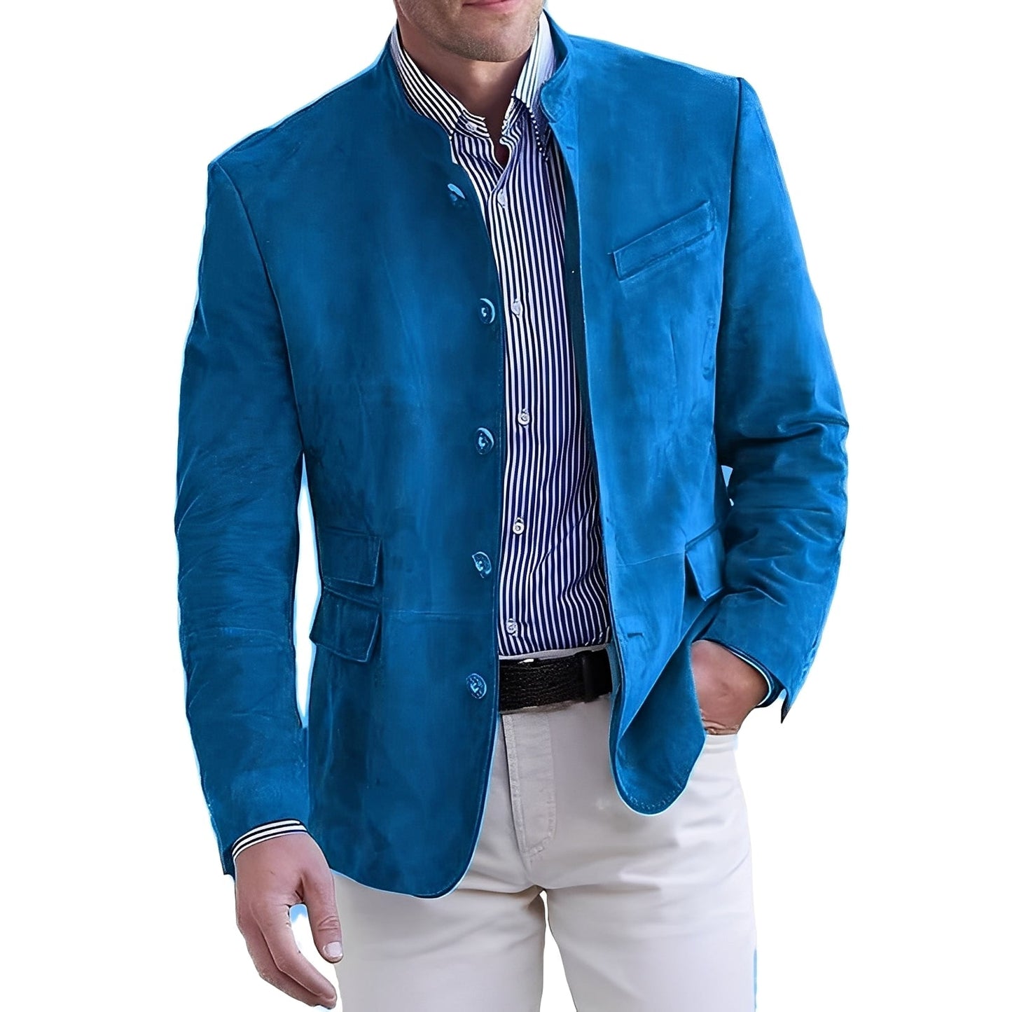 Street-wave Casual Blazer Jacket for Men Lightweight Comfort and Modern Fit for Everyday Wear