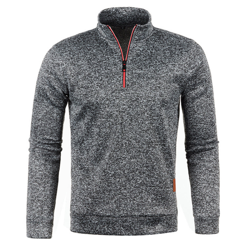 Street-wave Half Zip Pullover For Men Soft Comfort Elegance
