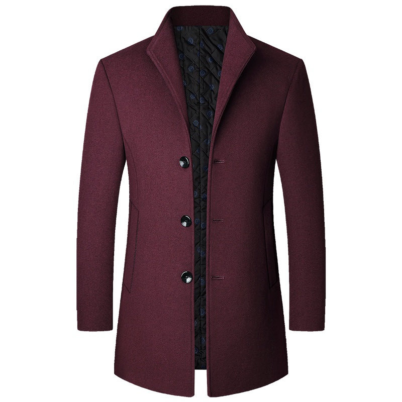 Street-Wave Men's Elegant Long Wool Coat for Timeless Style and Warmth, Premium Quality