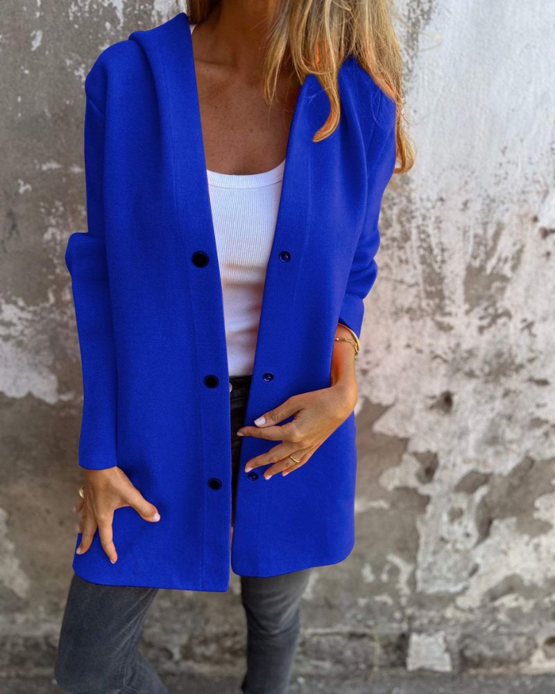 Street-wave Casual Hooded Coat for Women Soft Cozy Cotton Blend Jacket with Pockets Effortless Chic