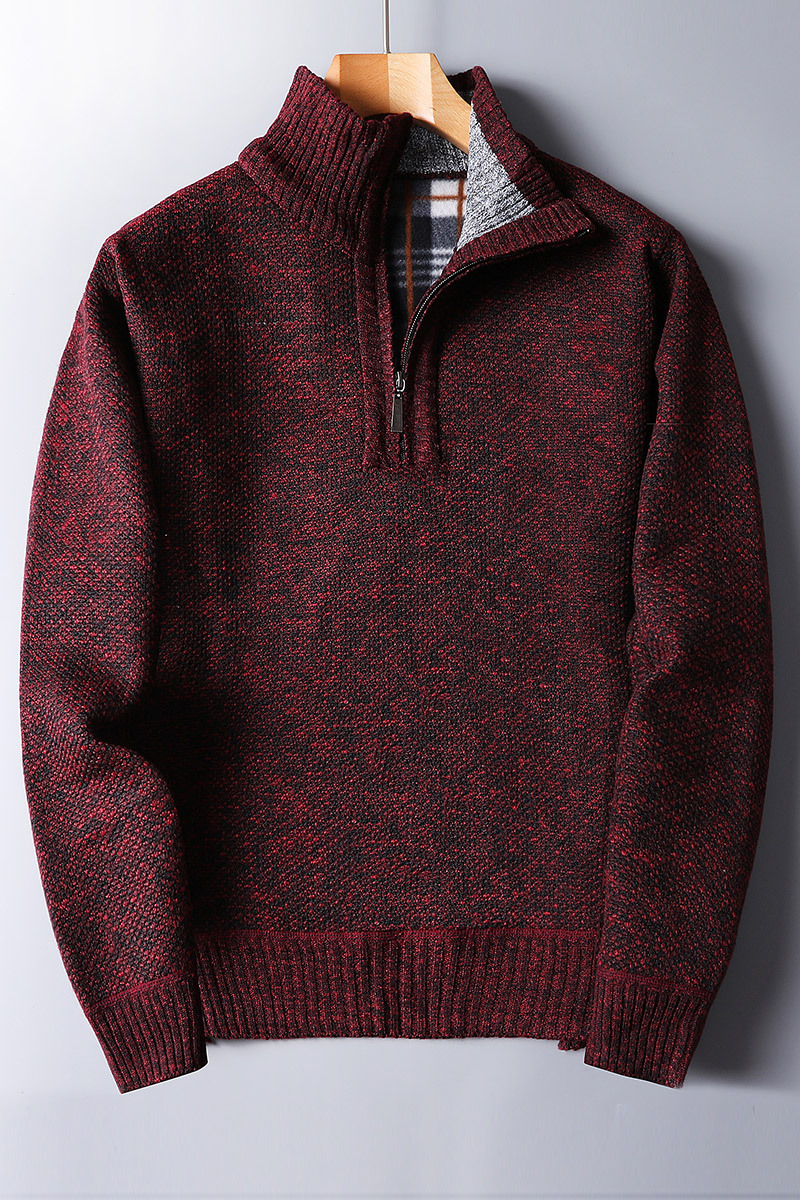 Street-wave Men's Zip-Up Knit Sweater for Everyday Comfort and Timeless Style, Ideal for Casual Office and Weekend Wear