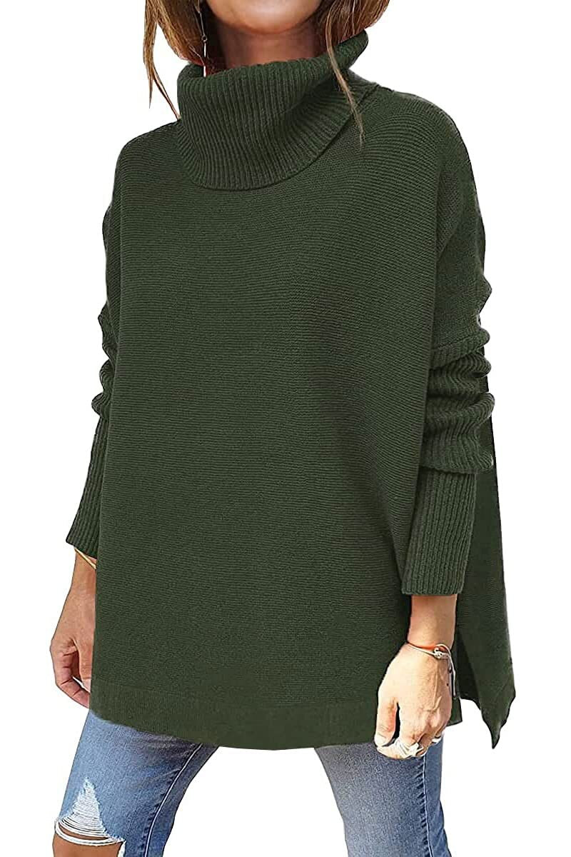 Street-Wave Womens Cozy Autumn Turtleneck Jumper With Relaxed Fit And Warmth Ideal For Layering