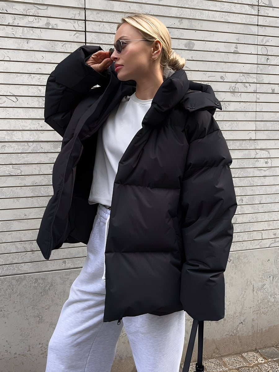 Street-wave Women's Cozy Puffer Jacket Warmth With Soft Insulation And Practical Pockets