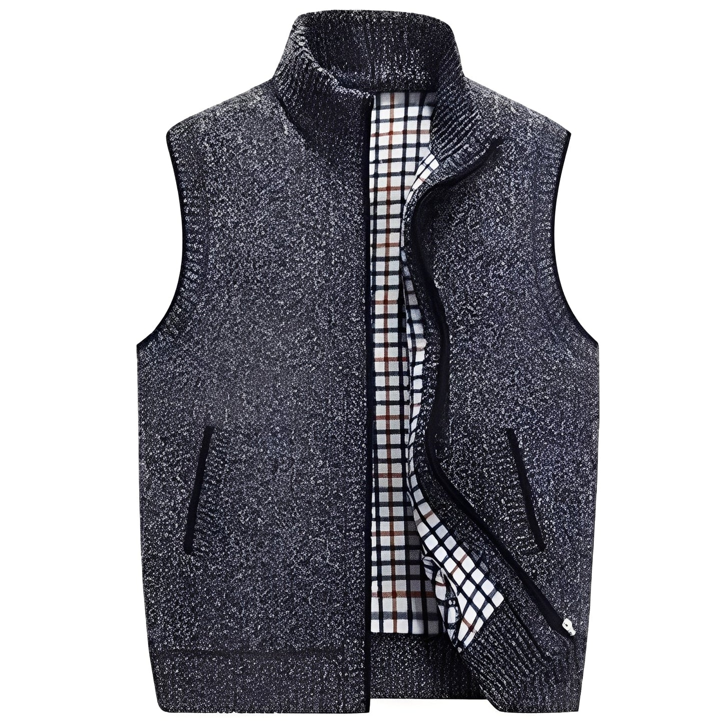 Street-wave Mens Cardigan With Lined Warmth And Windproof Outer Shell Classic Style