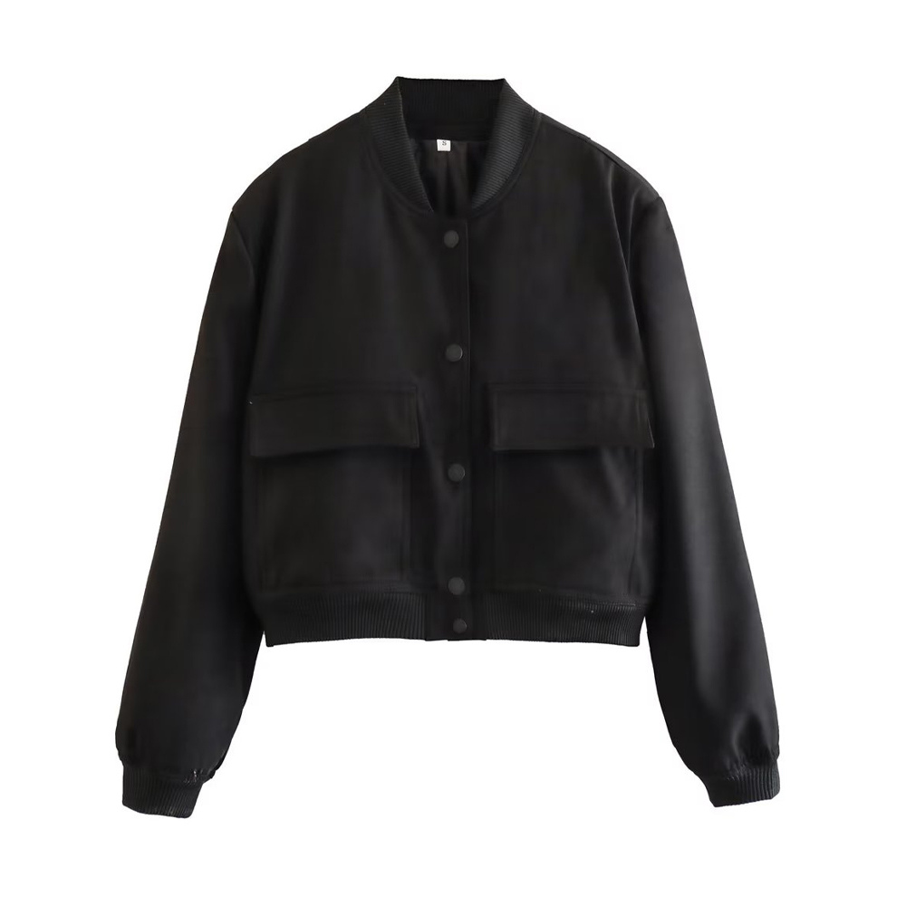 Streetwave Liselotte Bomber Jacket For Women Timeless Style With Ribbed Cuffs And Snap Button Closure