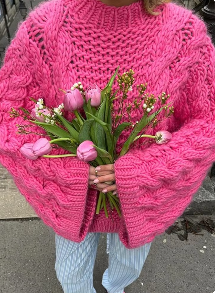 Streetwave Oversized Chunky Knit Sweater With High Collar For Women Cozy Warmth Winter Wardrobe Essential