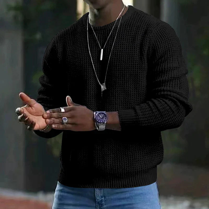 Street-wave Men Knit Sweater Breathable Comfort For Office And Everyday Wear Machine Washable Wrinkle-Resistant Flexible