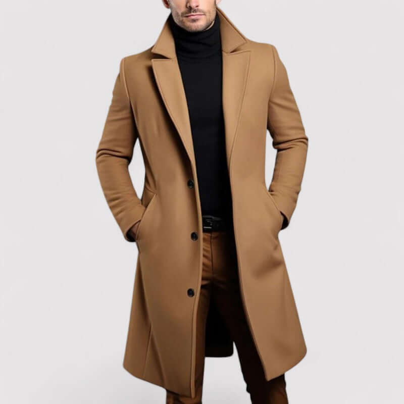 Street-wave Men Long Winter Wool Coat With Warmth And Elegant Comfort For Every Winter Wardrobe