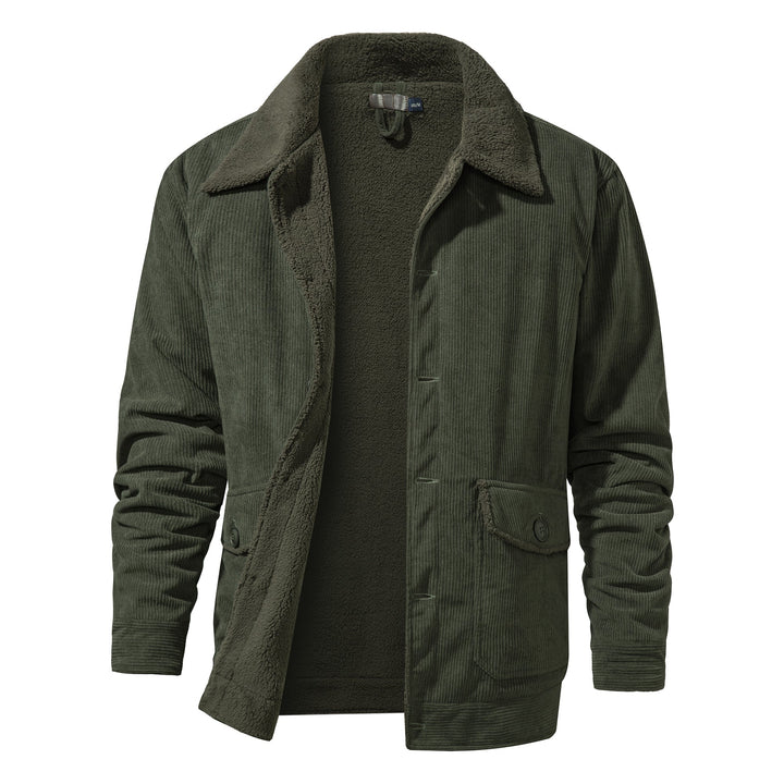 Street-wave Mens Corduroy Jacket With Warm Sherpa Lining For Cozy Winter Comfort