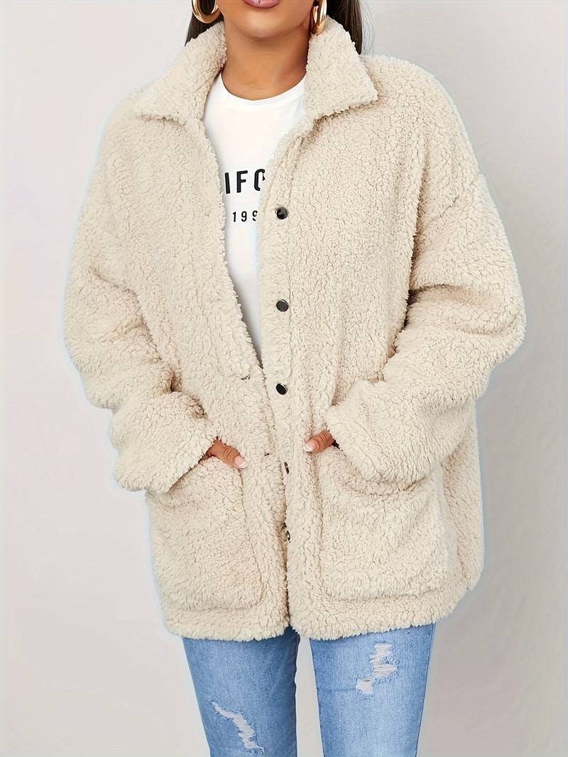 Street Wave Teddy Coat For Women Ultra Cozy Warmth Soft Faux Shearling Jacket With Elegant Comfort
