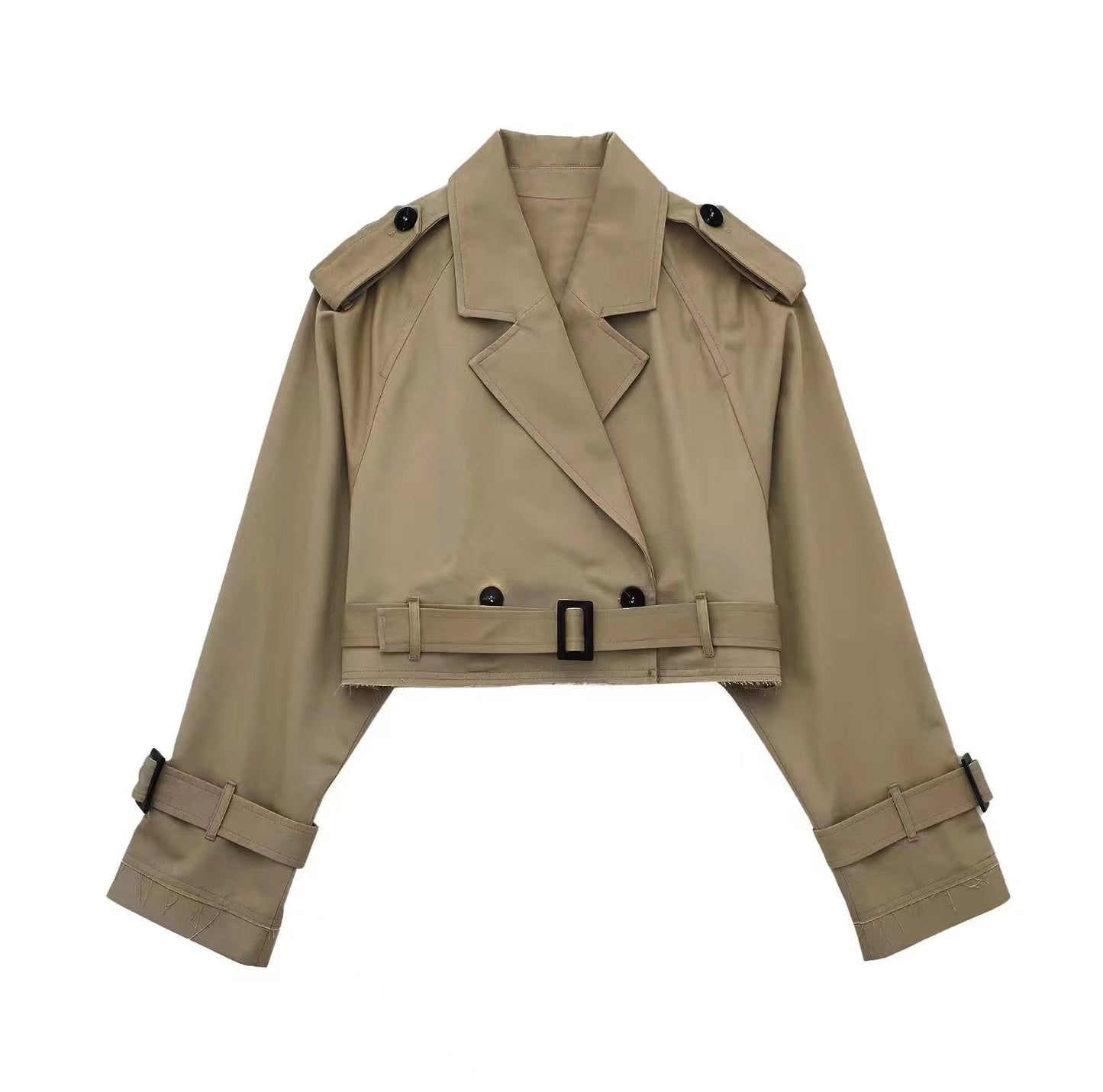 Street Wave Charlotte Women Stylish Short Double Breasted Trench Coat