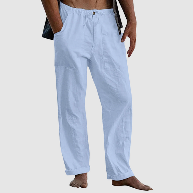 Marx Linen Pants For Men Breathable Relaxed Fit Casual Everyday Essential Lightweight Comfort