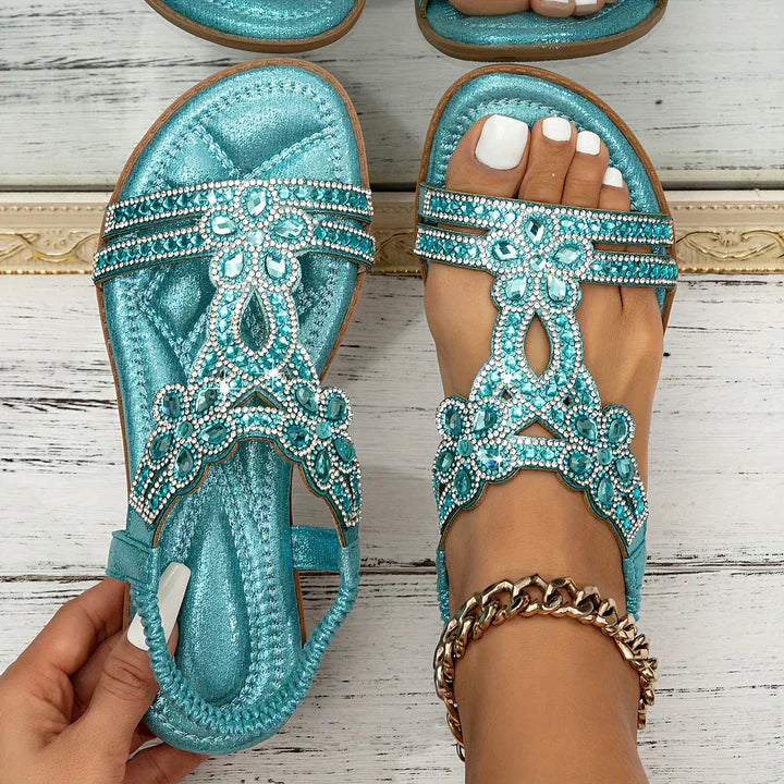 Women's Boho Cushioned Sandals with Adjustable Straps and Arch Support
