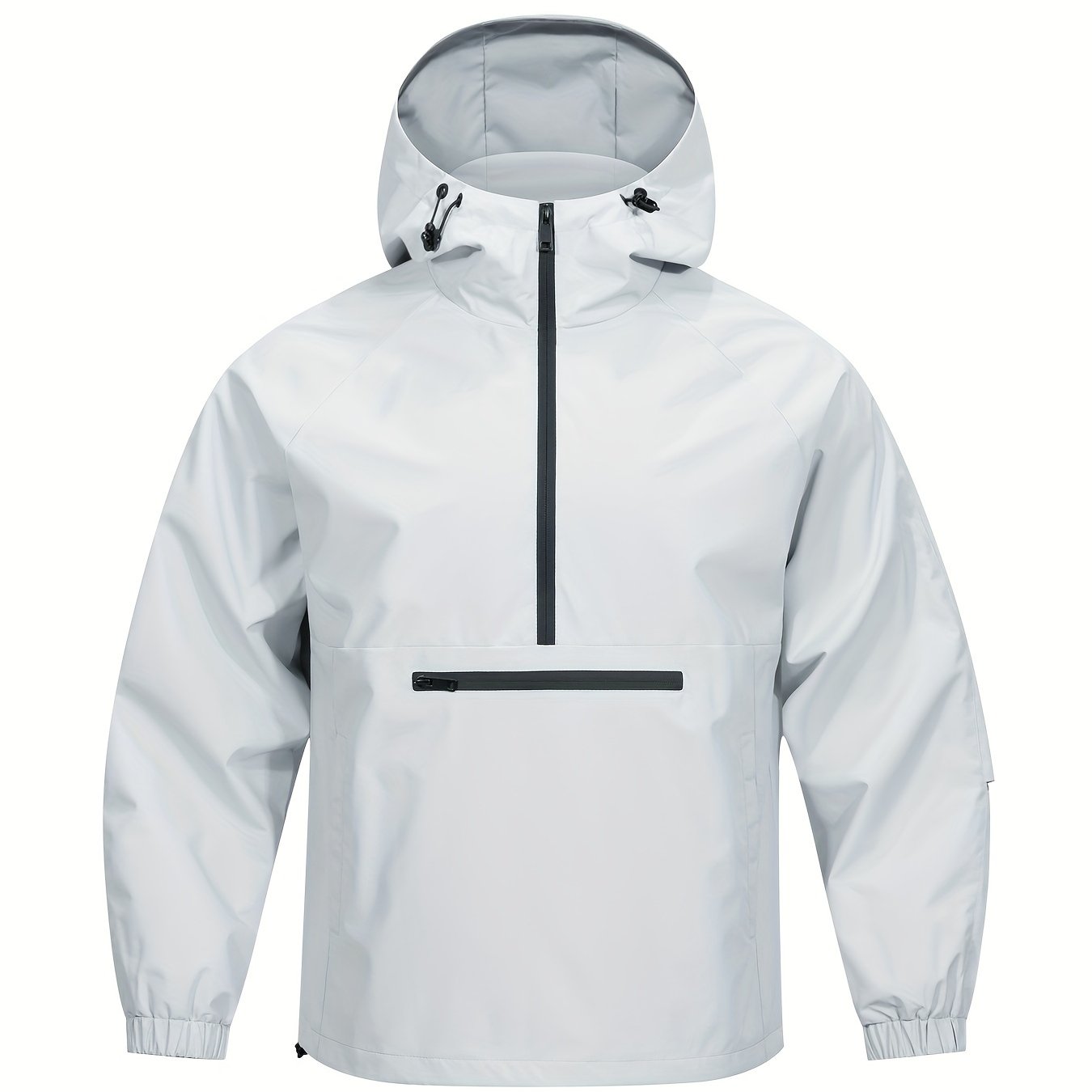 Street-wave Hooded Anorak Jacket For Men And Women Lightweight Windproof With Front Zip Pocket