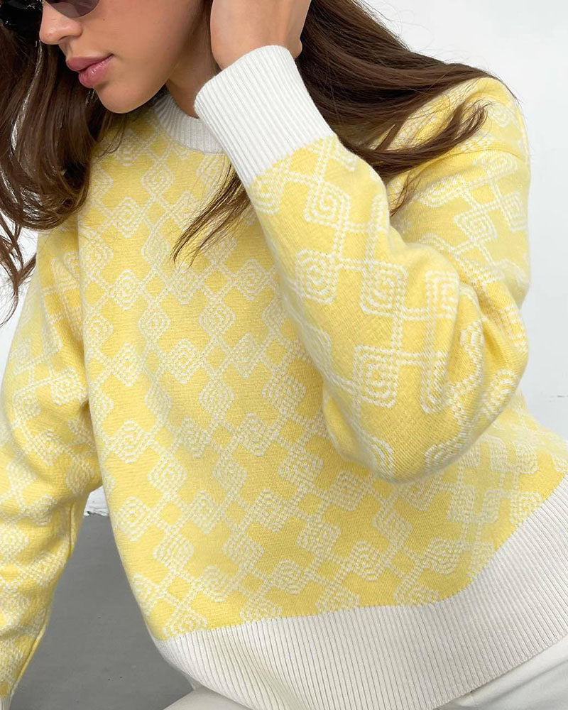 Street-Wave Knit Pullover Soft Cozy Yet Trendy Statement Look For Women Everyday Wear