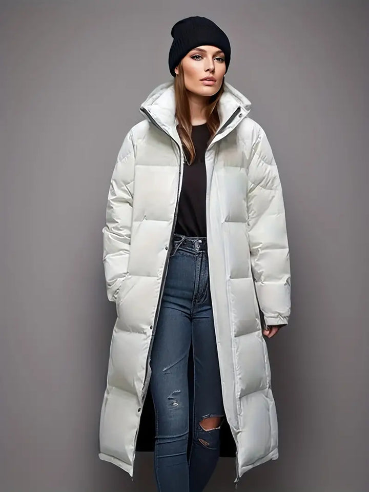 Street-Wave Women Puffer Jacket With Hood For Winter Cozy Insulated Warmth For Cold Days