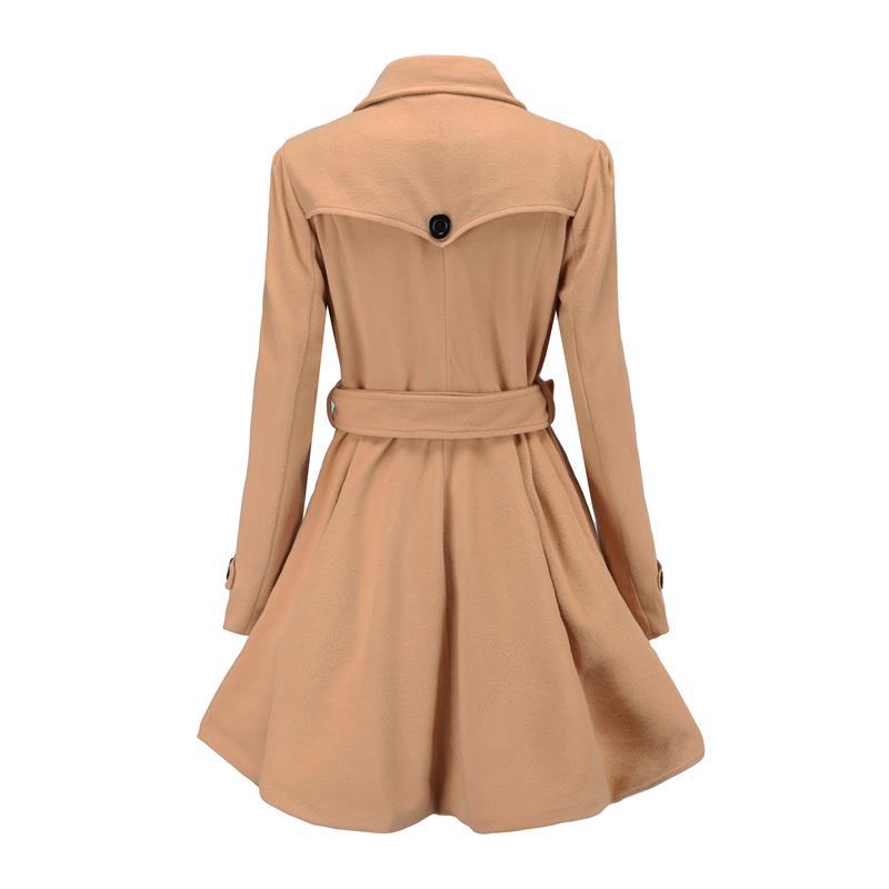 Street Wave Women's Trench Coat With Elegant Tailored Fit Belted Waist For Modern Women Warmth And Comfort