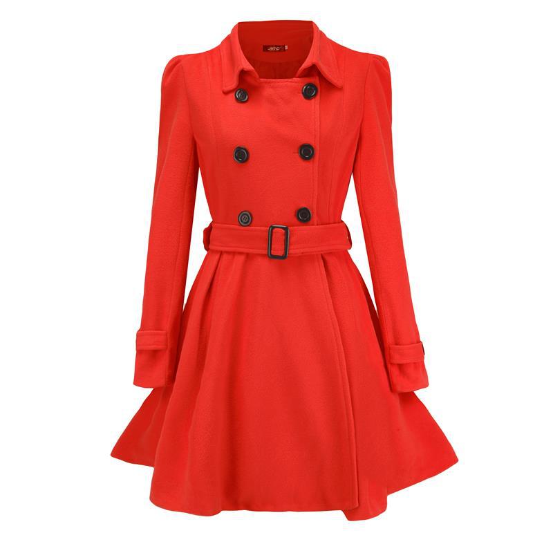 Street Wave Women's Trench Coat With Elegant Tailored Fit Belted Waist For Modern Women Warmth And Comfort