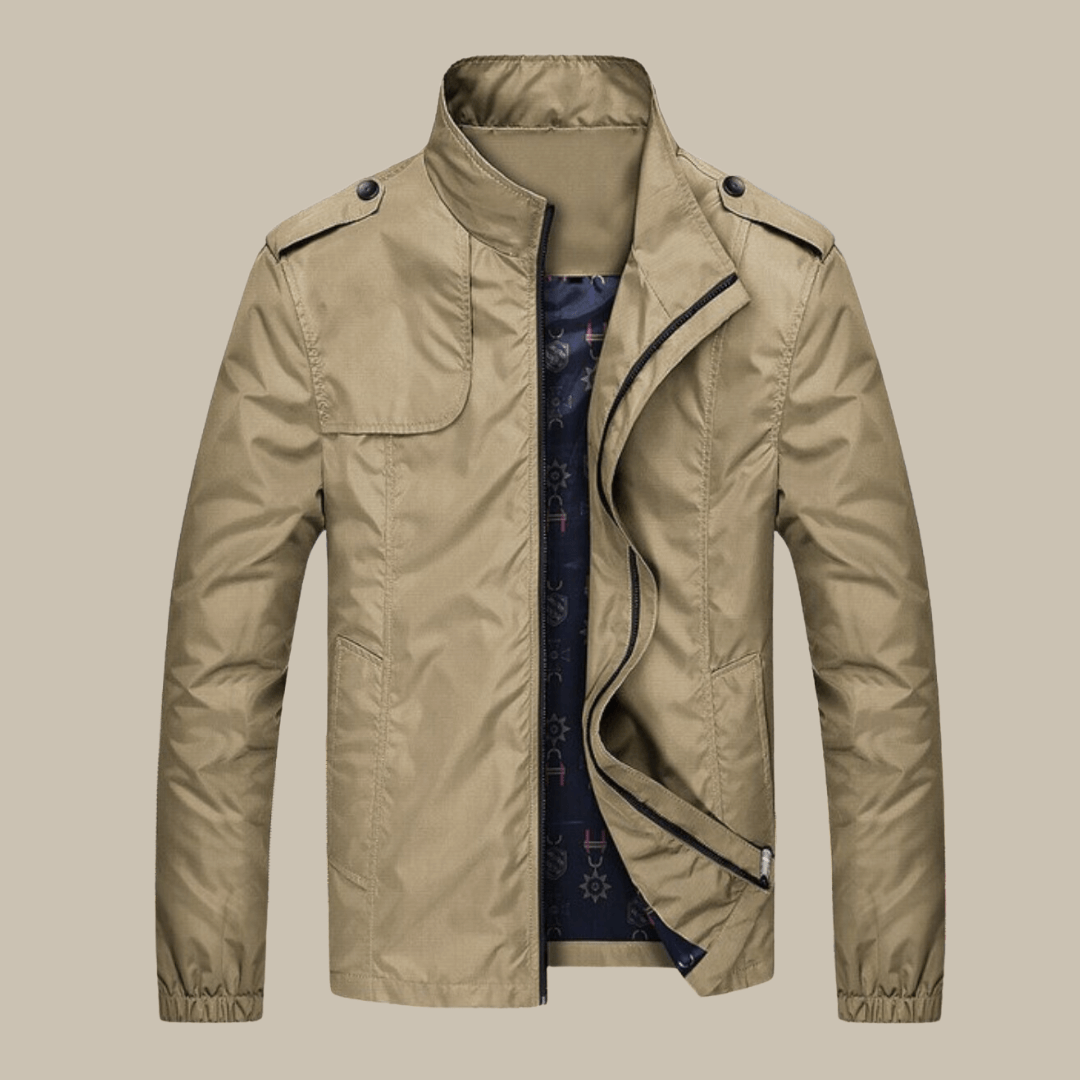 Street-Wave Mens Autumn Oxford Jacket With Collar For Warmth And Timeless Style For Everyday City Wear