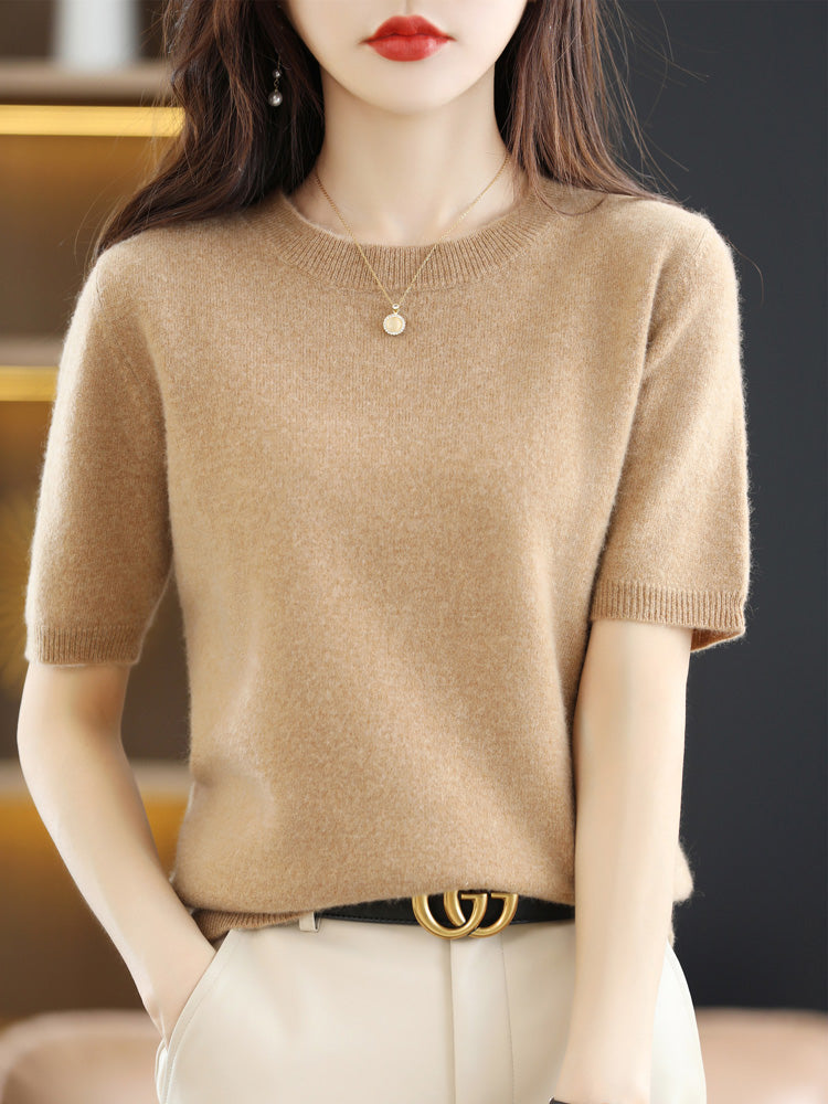 Street-Wave Women Merino Cashmere Knit Pullover Soft Wool Blend With Cashmere-Like Warmth For Everyday Comfort