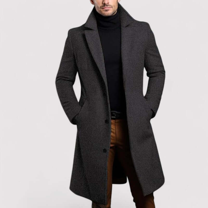 Street-wave Men Long Winter Wool Coat With Warmth And Elegant Comfort For Every Winter Wardrobe