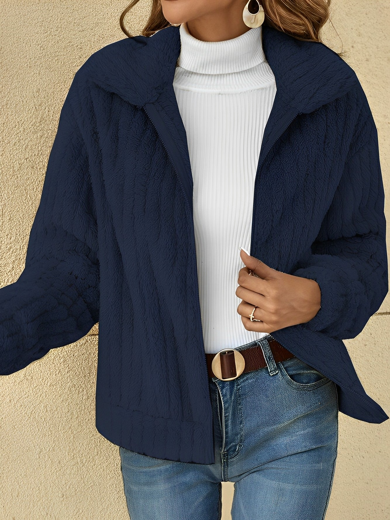 Street Wave Teddy Coat For Women Plush Fleece Warmth And Cozy Comfort All Day Everyday Warmth