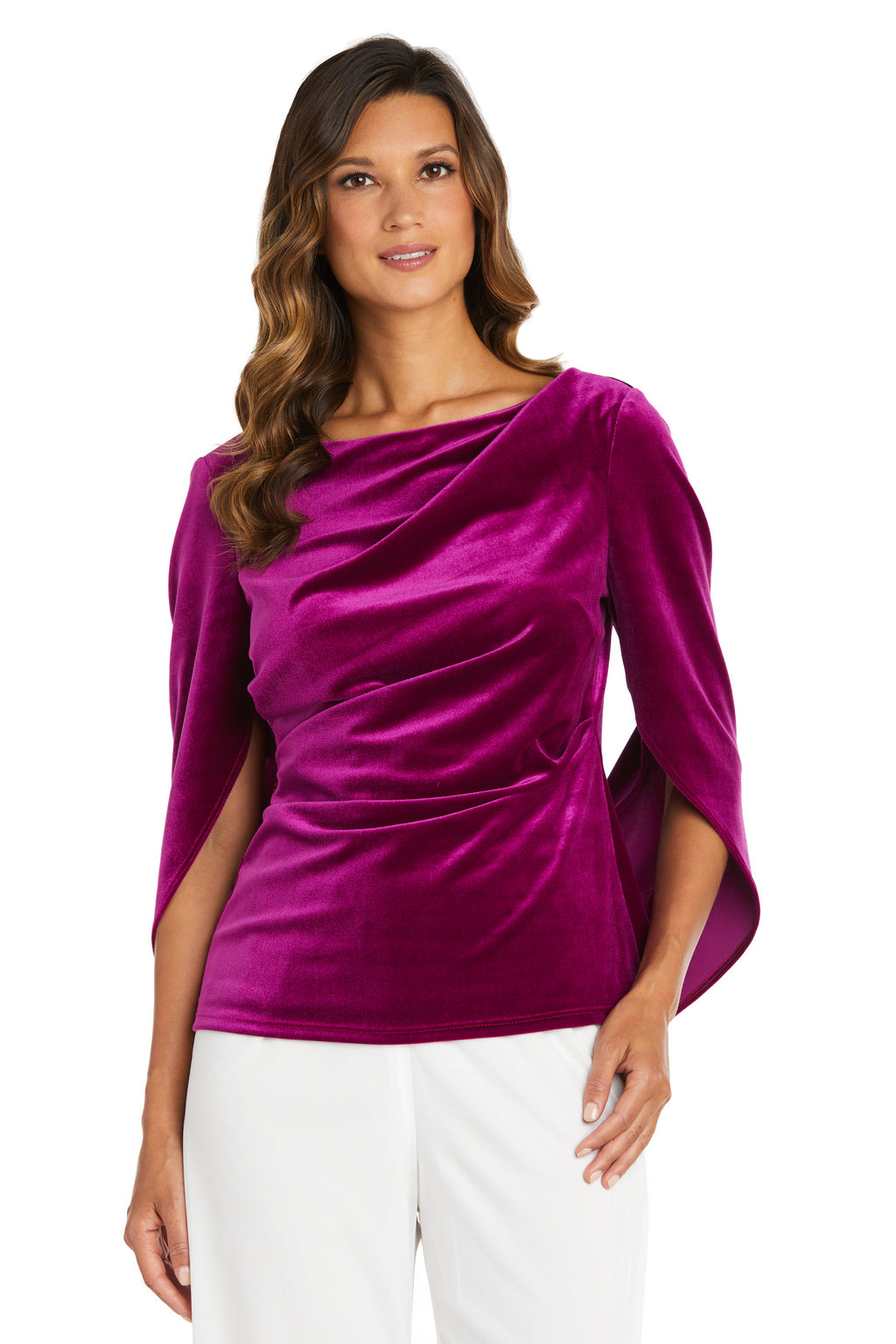 RM Richards Velvet Top With Drape Sleeves For Mother Of The Bride Plus Size