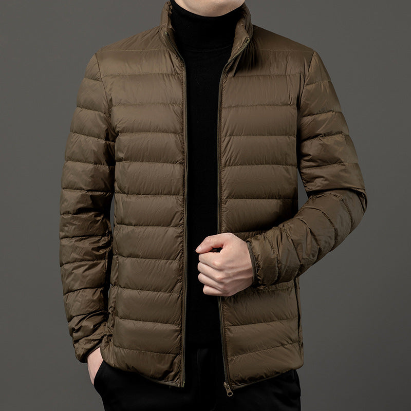 Street Wave Lightweight Puffer Jacket For Men With Front Zip Insulated Warmth For Everyday Urban Wear