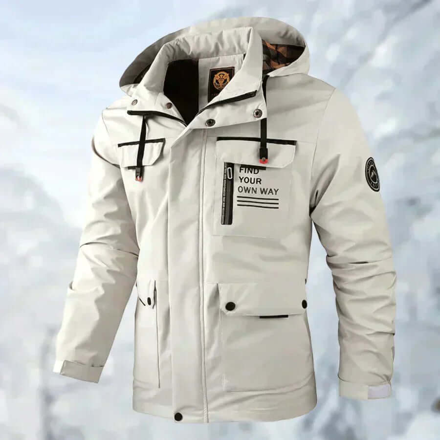 Street-Wave Men's Waterproof Goose Down Jacket Warm Stormproof Winter Coat For Outdoors