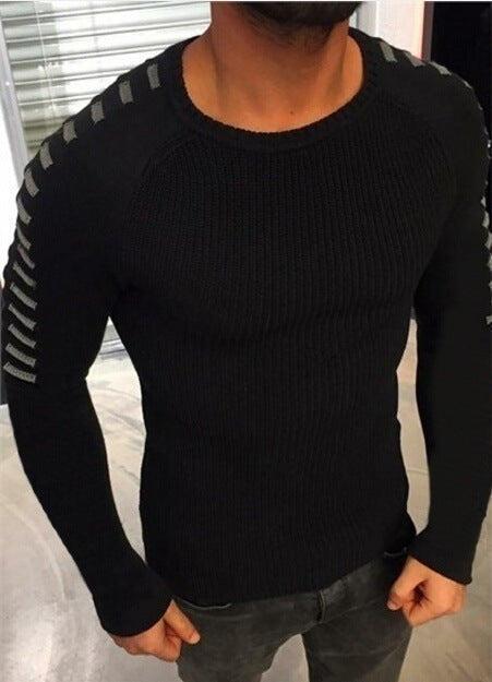 Street-wave Men's Knit Sweater With Innovative Design And Structured Sleeves Premium Cotton Modern Everyday Wear