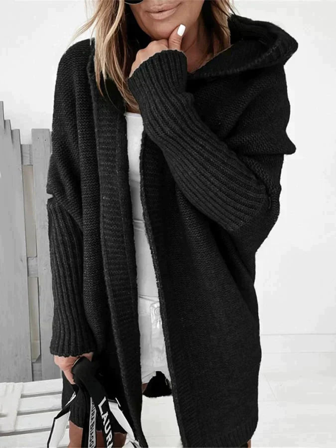 Street-wave Women's Cozy Knit Cardigan Jacket Minimal Stitch Detail Comfortable Oversized Outerwear