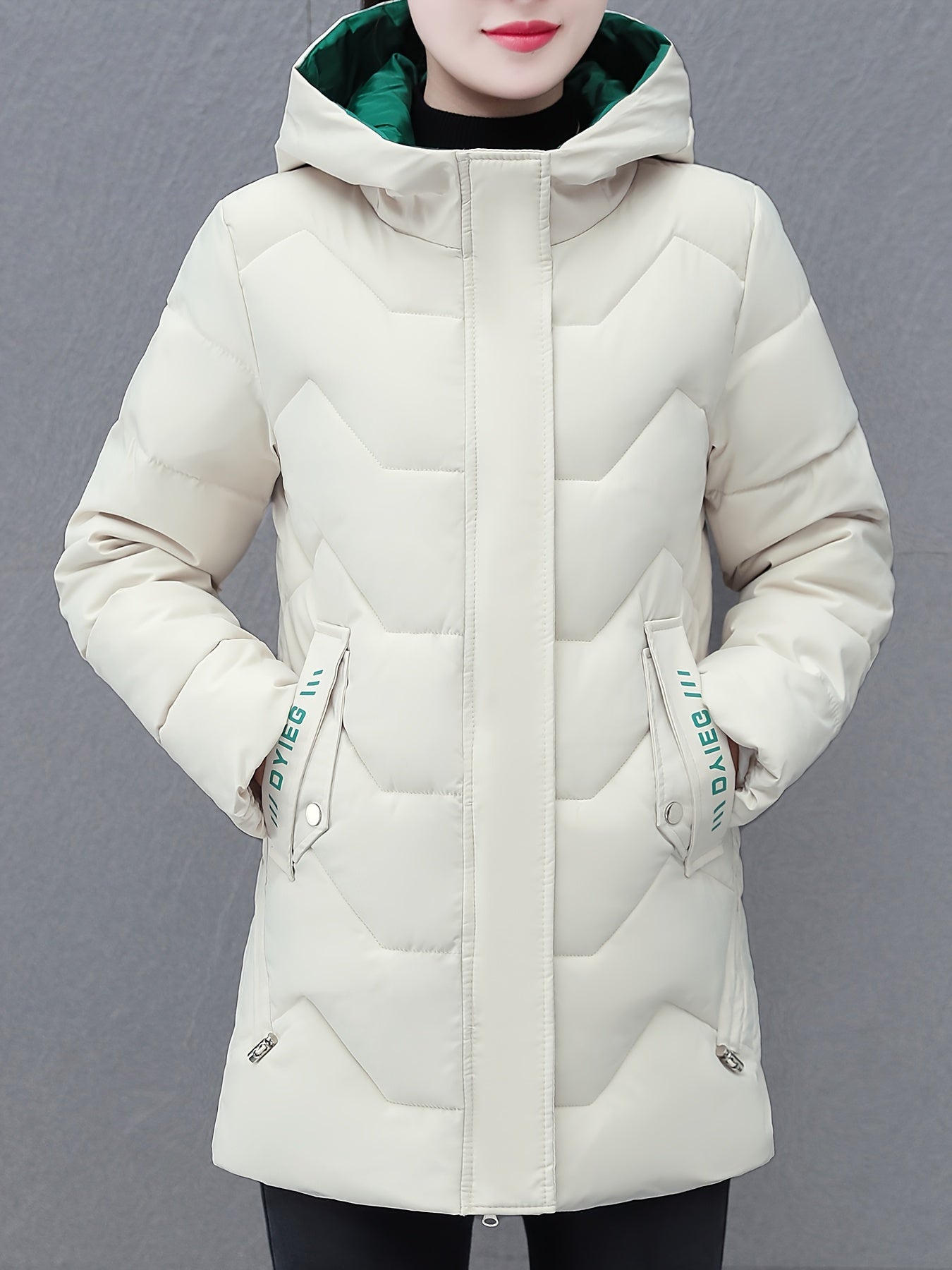 Street-Wave Women's Puffer Jacket Mid Length Warmth With Cozy Insulation For Fall Winter