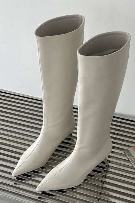 Street Wave Knee High Boots For Women Rosette Design Comfortable Chic Tall Boots For Every Occasion
