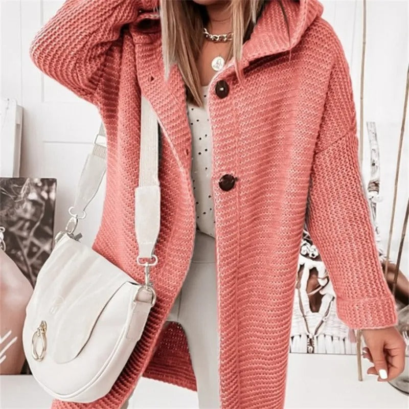 Street-Wave Cashmere Hoodie Cardigan For Women Luxuriously Soft Timeless All Season Comfort