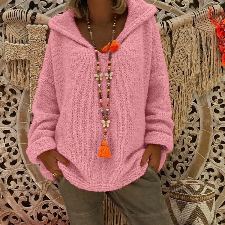 Street-wave Womens Hooded Pullover Soft Material With Relaxed Fit Cozy Comfort Everyday Wear